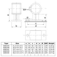 Doos Leuningdrager-E / 48,3 mm (30 stuks)